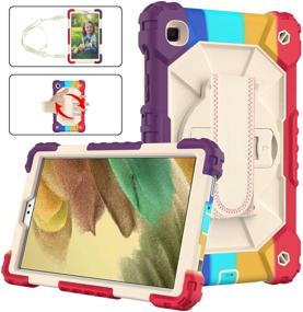 img 3 attached to PSRAT Case for Samsung Galaxy Tab A7 Lite 8.7 Inch (SM-T225/T220) - Heavy Duty Rugged Shockproof Case with Hand Strap, Kickstand, Shoulder Strap