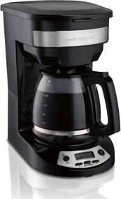 img 4 attached to ☕ Hamilton Beach 12-Cup Programmable Coffee Maker with Brew Options and Glass Carafe (46299) - Sleek Black Design with Stainless Accents