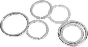 img 1 attached to 🔑 Pawfly 14-Piece Flat Key Rings System: Ultimate Keychain Ring Set for Home and Car Keys Organization Attachment