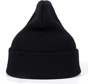 img 2 attached to 🧢 Beanie Skullies: Стильные вышитые зимние аксессуары для мальчиков: шапки и кепки.