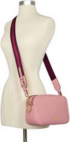 img 1 attached to Двойная сумка Coach Double Leather Crossbody коричневого цвета для женщин с ремешком через плечо в категории сумок через плечо