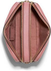 img 2 attached to Двойная сумка Coach Double Leather Crossbody коричневого цвета для женщин с ремешком через плечо в категории сумок через плечо