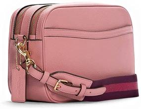 img 3 attached to Двойная сумка Coach Double Leather Crossbody коричневого цвета для женщин с ремешком через плечо в категории сумок через плечо