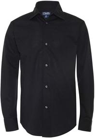 img 2 attached to 👔 Stylish Chaps Boys' Long Sleeve Dress Shirt: Perfect for Formal Attire