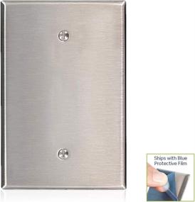 img 2 attached to Leviton 84114 Stainless Steel Oversized 1-Gang Blank Wallplate for Box Mount