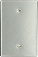 leviton 84114 stainless steel oversized 1-gang blank wallplate for box mount logo