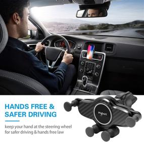 img 2 attached to 📱 VOLPORT Air Vent Phone Holder: Automatic Locking Gravity Car Mount for iPhone 11 & Samsung Galaxy S10, Black