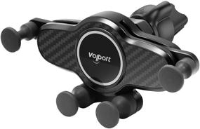 img 4 attached to 📱 VOLPORT Air Vent Phone Holder: Automatic Locking Gravity Car Mount for iPhone 11 & Samsung Galaxy S10, Black