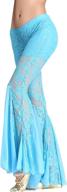 stunning zltdream women's belly dance lace fishtail pants - flawless fusion of elegance and comfort! logo