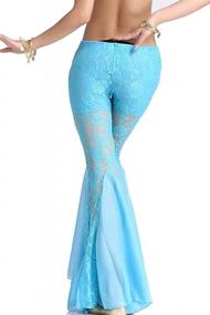 img 1 attached to Stunning ZLTdream Women's Belly Dance Lace Fishtail Pants - Flawless Fusion of Elegance and Comfort!