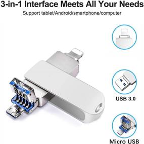 img 1 attached to KOOTION 32GB 3-в-1 Флешка для фотографий - Внешняя память USB 3.0 Совместима с смартфонами, ПК, Планшетами.