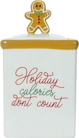 img 4 attached to 🎄 Festive Holiday Ceramic Cookie Jar - Countless Christmas-Themed Delights!