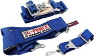 🔵 g-force 6020bu 4-point latch and link v-type harness set in blue logo