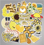 [2020 yellow vsco] cute yellow laptop stickers for teen girls: water bottles, hydroflasks, skateboards, luggage, notebooks, phones, cars - 50pcs logo