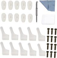 👓 premium eyeglass nose pad repair kit with 5 pairs of silicone nose pads, anti-slip protectors, screws, screwdrivers, and cleaning cloth - ideal for glasses maintenance logo