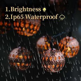 img 2 attached to 🌟 Mosaic Moroccan Solar Lights: 20LED Upgrade for Bright Outdoor Decor – Ideal for Garden, Porch, Balcony, Halloween & Christmas Decoration