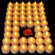 🕯️ pandaing 24 pack battery operated flameless led tea light fake candles: perfect for votives, parties, weddings, birthdays, mother's day, halloween, thanksgiving, christmas decorations логотип