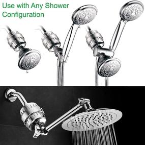 img 3 attached to 🚿 HotelSpa 1126 Universal High Performance Shower Filter: 2 Stage KDF/CAG Cartridge for Overhead, Handheld or Combo Showers (Premium Chrome Finish)