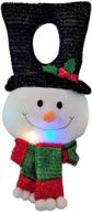 🎅 the nifty nook led light up snowman door hanger: festive christmas decoration with timer (snowman) logo