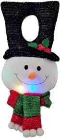 img 3 attached to 🎅 The Nifty Nook LED Light Up Snowman Door Hanger: Festive Christmas Decoration with Timer (Snowman)