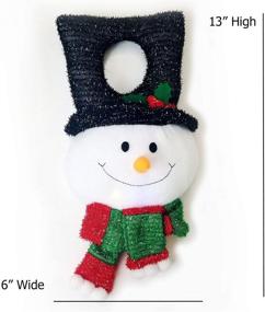 img 1 attached to 🎅 The Nifty Nook LED Light Up Snowman Door Hanger: Festive Christmas Decoration with Timer (Snowman)