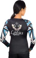 👚 lotus fightwear women's long sleeve rash guard with rubber hem - ideal for bjj and mma logo