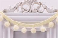 🧵 cream mini pom pom trim ball fringe ribbon - 20 yards sewing accessory for home decor, clothing, weddings, crafts, diy logo