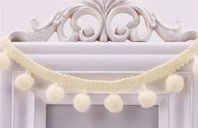 img 4 attached to 🧵 Cream Mini Pom Pom Trim Ball Fringe Ribbon - 20 Yards Sewing Accessory for Home Decor, Clothing, Weddings, Crafts, DIY