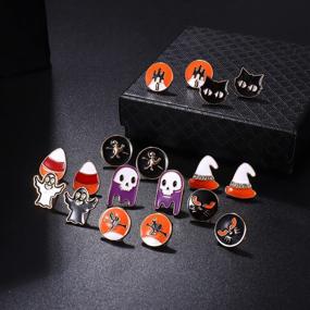 img 3 attached to PHALIN Halloween Earrings: Spooky Pumpkin Earrings for Girls' Jewelry