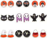 phalin halloween earrings: spooky pumpkin earrings for girls' jewelry logo