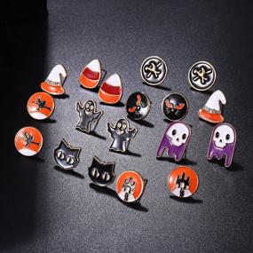 img 1 attached to PHALIN Halloween Earrings: Spooky Pumpkin Earrings for Girls' Jewelry