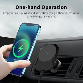 img 2 attached to 🧲 Magnetic Wireless Car Mount Charger for Magsafe Case and iPhone 12/12 Pro/12 Pro Max/12 Mini - Fast Charging Air Vent Car Holder Charger