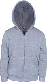 img 3 attached to 🧥 Cozy Comfort: Quad Seven Boys Fleece Full-Zip Hooded Sweatshirt with Sherpa Lining