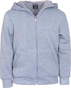 img 4 attached to 🧥 Cozy Comfort: Quad Seven Boys Fleece Full-Zip Hooded Sweatshirt with Sherpa Lining