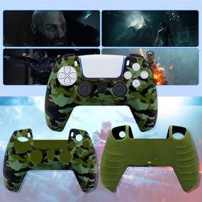 img 1 attached to 🎮 Enhance Your Gaming Experience with the Silicone Case Cover for Sony Playstation 5 PS5 DualSense Controller – 2PC Camouflage2 Edition