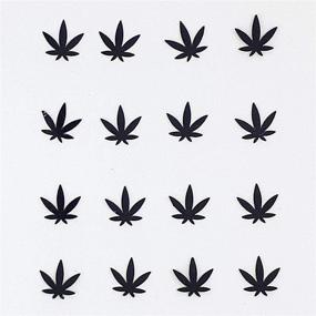 img 2 attached to Black Retail Pack #9714 🎉 QS0 - Confetti Marijuana Leaf 3/8 Inch