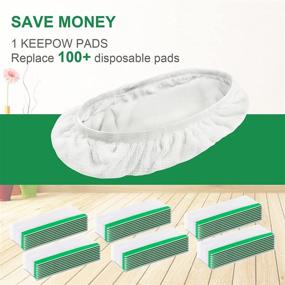 img 2 attached to 🧹 KEEPOW 8 Pack Reusable Mop Pads Compatible with Swiffer Sweeper Mop - Washable Refills for Wet and Dry Use (White) - Mop Not Included
