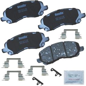 img 1 attached to Керамическая тормозная накладка Bendix CFC866 с премиум медно-свободным составом и передним монтажным оборудованием