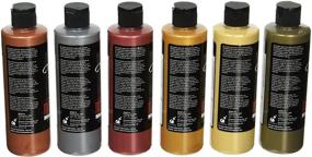 img 1 attached to 🎨 Chroma Molten Metals Acrylic Paint Set - Premium 8.4 oz Bottles, Assorted Colors, Set of 6 - Vibrant and Long-Lasting Paints - 1442894