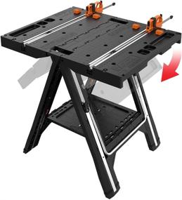 img 4 attached to WORX WX051 Pegasus: The Ultimate Folding Work Table & Sawhorse for Every Handyman