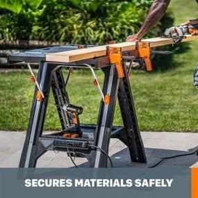 img 2 attached to WORX WX051 Pegasus: The Ultimate Folding Work Table & Sawhorse for Every Handyman