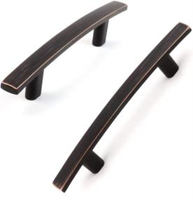 img 4 attached to 🔍 KOOFIZO Curved Bar Cabinet Pull - Oil Rubbed Bronze Furniture Arch Handle, 3 Inch Screw Spacing, 10-Pack for Kitchen Cupboard Door, Bedroom Dresser Drawer, Bathroom Wardrobe Hardware