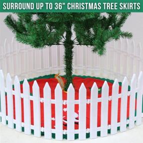 img 1 attached to Christmas Tree Fence: 12 Inch Decorative White Fence for Tree Skirts - Wintico Christmas Party Decor & Supplies