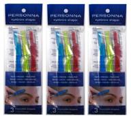 👁️ personna eyebrow shaper for men and women - 3 ea: pack of 3 - achieve perfectly groomed eyebrows! logo