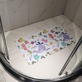 img 1 attached to 🛁 SENCOL Updated Bathtub Mat for Shower | Non-slip Bath Mat | Bathroom Tub Mat with Suction Cups | Shower Stall Mat | PVC Material | Machine Washable