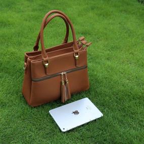 img 2 attached to Stylish KKXIU Compartment Handbags: Satchel Shoulder Women's Handbags & Wallets in Satchels