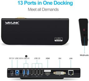 img 2 attached to 🔌 WAVLINK USB 3.0 Universal Laptop Docking Station with Dual Video Outputs - HDMI/DVI/VGA Support (6 USB Ports, Gigabit Ethernet, Audio)