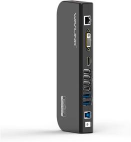 img 4 attached to 🔌 WAVLINK USB 3.0 Universal Laptop Docking Station with Dual Video Outputs - HDMI/DVI/VGA Support (6 USB Ports, Gigabit Ethernet, Audio)
