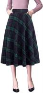 👗 womens high waist aline pleated midi skirts by idealsanxun - luxurious wool skirts for effortless style logo