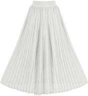 👗 howriis chiffon pleated x large women's skirts - perfect clothing for women logo